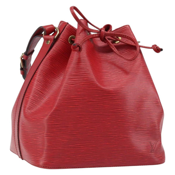 LOUIS VUITTON Epi Petit Noe Schultertasche Rot M44107 LV Auth 174504