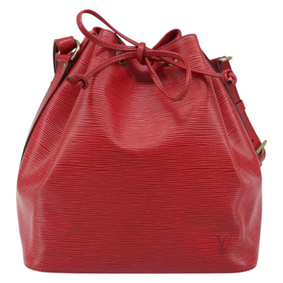 LOUIS VUITTON Epi Petit Noe Schultertasche Rot M44107 LV Auth 174504