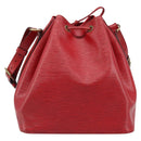 LOUIS VUITTON Epi Petit Noe Schultertasche Rot M44107 LV Auth 174504-2