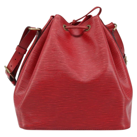 LOUIS VUITTON Epi Petit Noe Schultertasche Rot M44107 LV Auth 174504