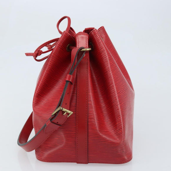 LOUIS VUITTON Epi Petit Noe Schultertasche Rot M44107 LV Auth 174504