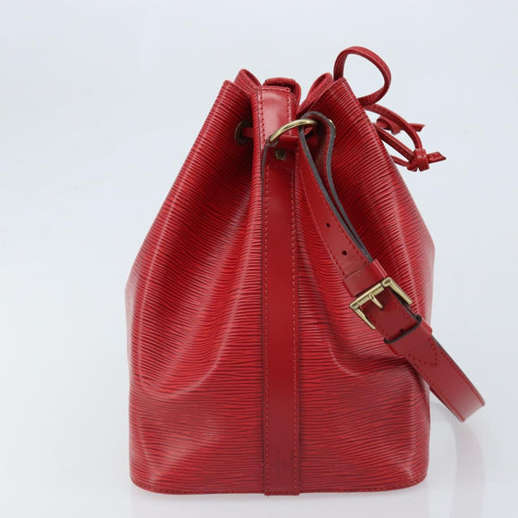 LOUIS VUITTON Epi Petit Noe Schultertasche Rot M44107 LV Auth 174504