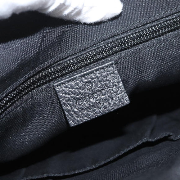 GUCCI GG Canvas Shoulder Bag Black Silver 374414 Auth 174510