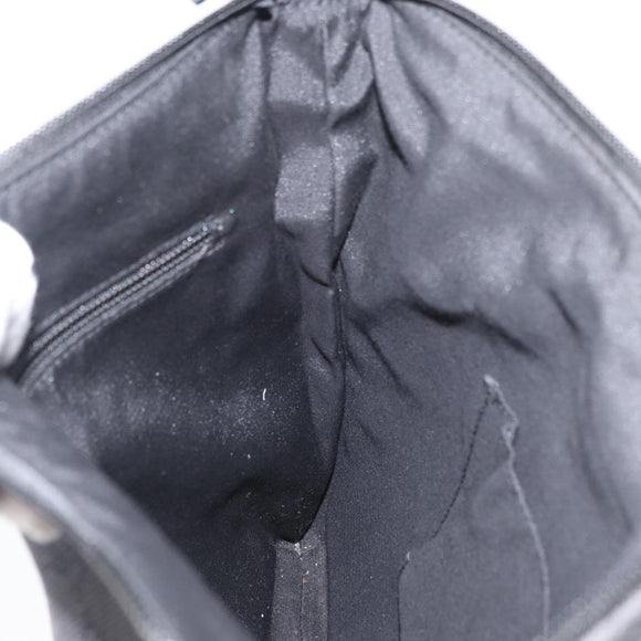 GUCCI GG Canvas Shoulder Bag Black Silver 374414 Auth 174510