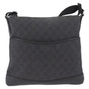 GUCCI GG Canvas Shoulder Bag Black Silver 374414 Auth 174510-13