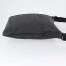 GUCCI GG Canvas Shoulder Bag Black Silver 374414 Auth 174510-3