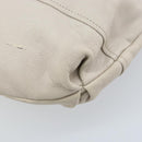 Salvatore Ferragamo Gancini Hand Bag Leather Ivory Auth 174511-13