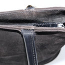 GUCCI Hand Bag Suede Black Gold 002 2122 0465 Auth 174512-15