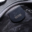 GUCCI Hand Bag Suede Black Gold 002 2122 0465 Auth 174512-17