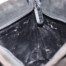 GUCCI Hand Bag Suede Black Gold 002 2122 0465 Auth 174512-19