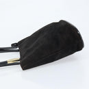 GUCCI Hand Bag Suede Black Gold 002 2122 0465 Auth 174512-5