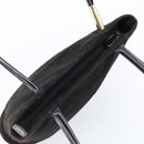 GUCCI Hand Bag Suede Black Gold 002 2122 0465 Auth 174512-6