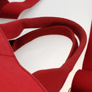 PRADA Canapa GM Hand Bag Canvas 2way Red Gold Auth 174514-8