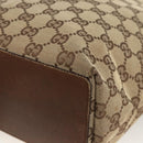 GUCCI GG Canvas Tote Bag Beige Silver 31244 Auth 174516-10