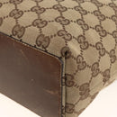 GUCCI GG Canvas Tote Bag Beige Silver 31244 Auth 174516-12