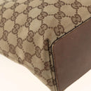GUCCI GG Canvas Tote Bag Beige Silver 31244 Auth 174516-13