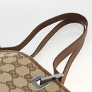 GUCCI GG Canvas Tote Bag Beige Silver 31244 Auth 174516-8