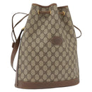 GUCCI GG Supreme Purse Shoulder Bag PVC Beige Gold 001 58 6850 Auth 174519-1