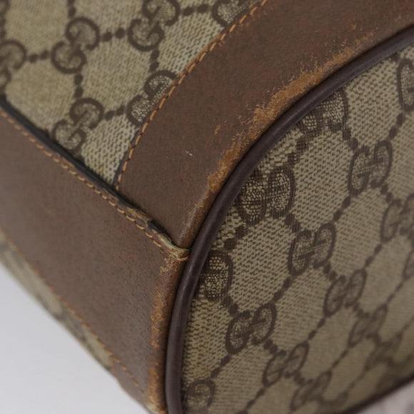 GUCCI GG Supreme Purse Shoulder Bag PVC Beige Gold 001 58 6850 Auth 174519