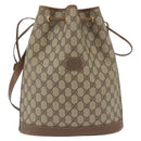 GUCCI GG Supreme Purse Shoulder Bag PVC Beige Gold 001 58 6850 Auth 174519-2
