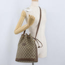 GUCCI GG Supreme Purse Shoulder Bag PVC Beige Gold 001 58 6850 Auth 174519-23