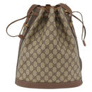 GUCCI GG Supreme Purse Shoulder Bag PVC Beige Gold 001 58 6850 Auth 174519-3