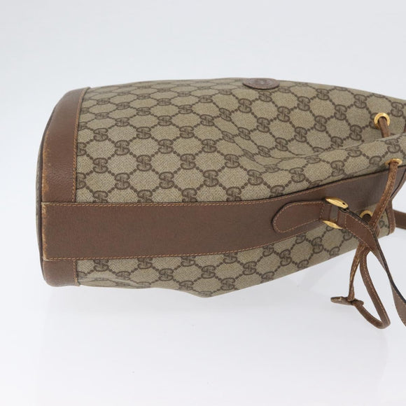 GUCCI GG Supreme Purse Shoulder Bag PVC Beige Gold 001 58 6850 Auth 174519