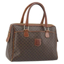 CELINE Macadam Canvas Hand Bag PVC Leather Brown Gold Auth 174520-1