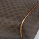 CELINE Macadam Canvas Hand Bag PVC Leather Brown Gold Auth 174520-9