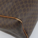 CELINE Macadam Canvas Hand Bag PVC Leather Brown Gold Auth 174520-16
