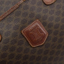 CELINE Macadam Canvas Hand Bag PVC Leather Brown Gold Auth 174520-17