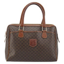 CELINE Macadam Canvas Hand Bag PVC Leather Brown Gold Auth 174520-13