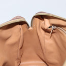 CELINE Macadam Canvas Hand Bag PVC Leather Brown Gold Auth 174520-21