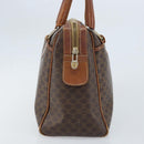 CELINE Macadam Canvas Hand Bag PVC Leather Brown Gold Auth 174520-3