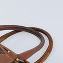 CELINE Macadam Canvas Hand Bag PVC Leather Brown Gold Auth 174520-8