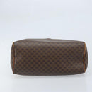 CELINE Macadam Canvas Hand Bag PVC Leather Brown Gold Auth 174520-5