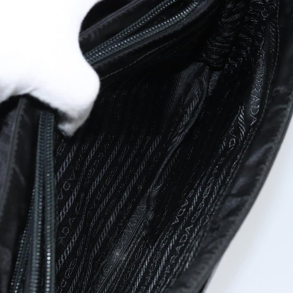PRADA Shoulder Bag Nylon Black Auth 174527