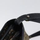 Christian Dior Trotter Canvas Shoulder Bag Navy Gold Auth 174528-10