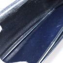 Christian Dior Trotter Canvas Shoulder Bag Navy Gold Auth 174528-20