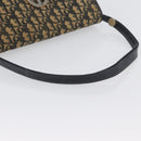 Christian Dior Trotter Canvas Shoulder Bag Navy Gold Auth 174528-7