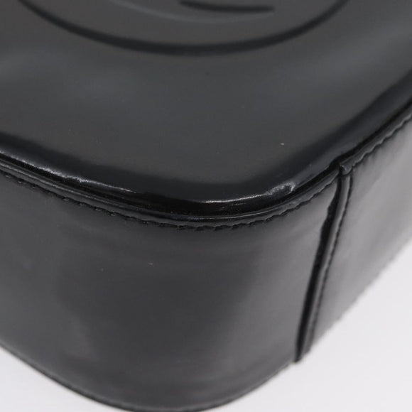 GUCCI Hand Bag Patent leather Black 007 0249 Auth 174533