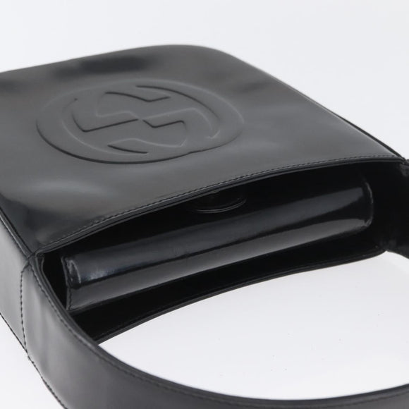 GUCCI Hand Bag Patent leather Black 007 0249 Auth 174533