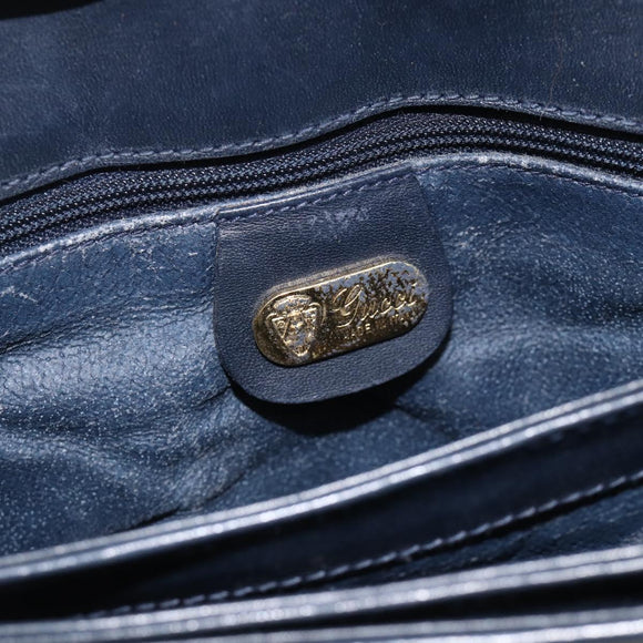 GUCCI Micro GG Supreme Shoulder Bag PVC Navy Gold 004 106 0024 Auth 174535