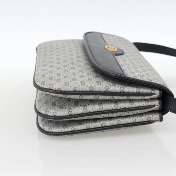 GUCCI Micro GG Supreme Shoulder Bag PVC Navy Gold 004 106 0024 Auth 174535
