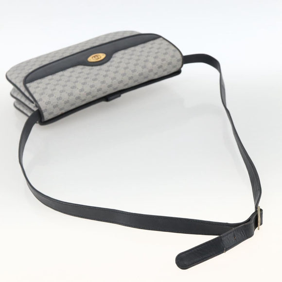 GUCCI Micro GG Supreme Shoulder Bag PVC Navy Gold 004 106 0024 Auth 174535