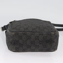 GUCCI GG Canvas Shoulder Bag Black Silver 03136 Auth 174538-10