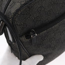 GUCCI GG Canvas Shoulder Bag Black Silver 03136 Auth 174538-16