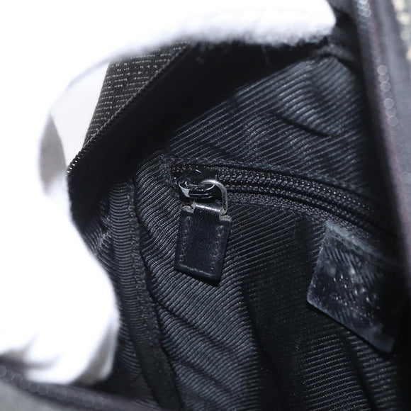 GUCCI GG Canvas Shoulder Bag Black Silver 03136 Auth 174538