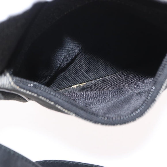 GUCCI GG Canvas Shoulder Bag Black Silver 03136 Auth 174538