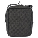 GUCCI GG Canvas Shoulder Bag Black Silver 03136 Auth 174538-3